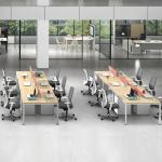 Open Office Workstation Modular 4 Person Staff Workstation Office Work Desk
