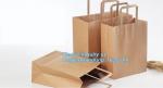 Customized Purple Printed Kraft Paper Shopping Bag with Paper Handles for