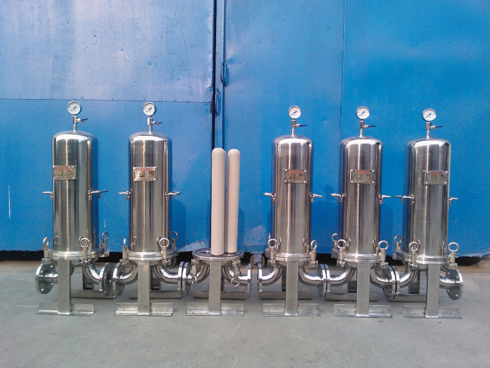 3 Inch Flange In/Out 304 Stainless Steel 7 Cartridge Filter Housing for 40" Cartridges