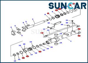 Wholesale D85EX-15 D85PX-15 Bulldozer 707-99-36140 Komatsu Blade Lift Sealing Kit Cylinder Repair Kits from china suppliers