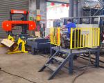 Hydraulic Horizontal Wood Band Saw Mill, Wood Log Cutting CNC Sawmill Machine