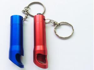 Wholesale Personalized Anodized Laser Etch Aluminum Keychain Beer Bottle OpenerLED Flashlight, Promotional Key Ring from china suppliers