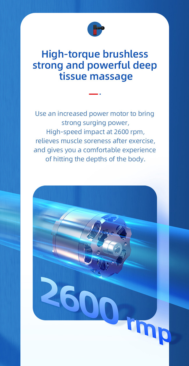 Cordless Rechargeable 2400mAh Mini Muscle Massage Gun Amplitude 7.5mm