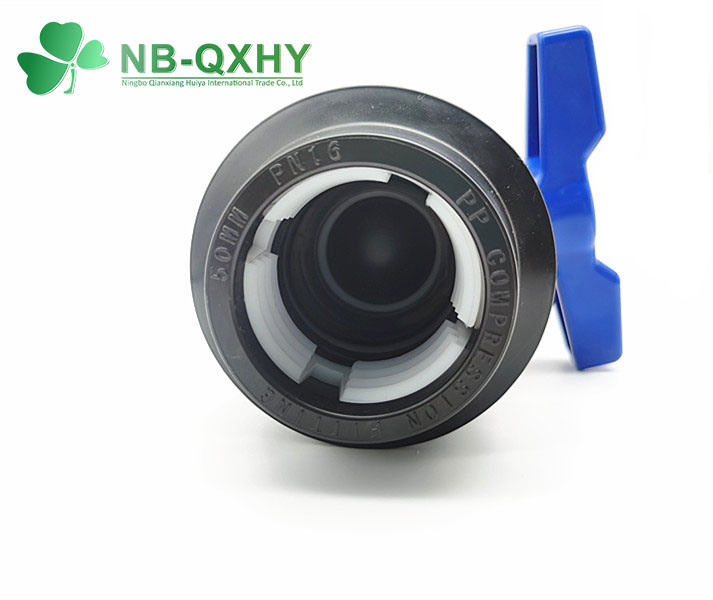 High Quality Compression Union PP Compact Ball Valve