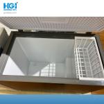 White Coated Aluminum Steel Grey Deep Chest Freezer With Basket Key Lock