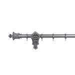 Adjustable Length Aluminum Curtain Rod Set Curtain Finial Home Accessories