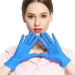Stretch Durable Breathable Disposable Nitrile Exam Gloves with Logo Printing