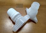 Dual Card Inner Dia 9.6mm Plastic Spout Caps White Color For Shampoo Pouch