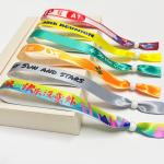 Wholesale Custom Fabric Woven Wristbands With Logo Pattern Barcode Soft