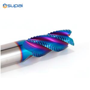 Wholesale Solid Carbide 4 Flute Roughing End Mill ​HRC65 DLC Coating from china suppliers