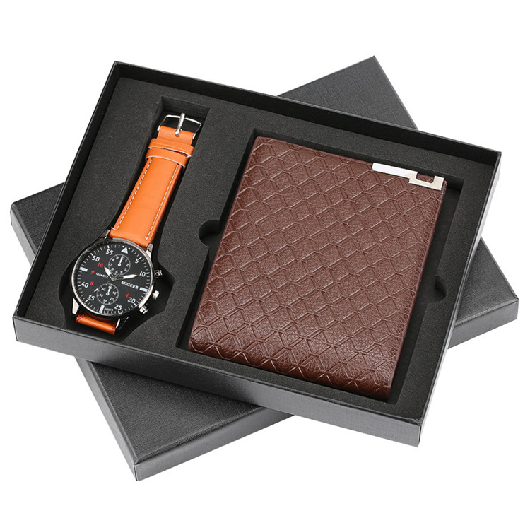 Personalized Black Wallet 1200g 2mm Rigid Gift Boxes With Lids