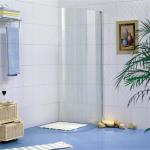 Singal J Curved Bent Shower Tempered Glass For Stair 8mm Thickness