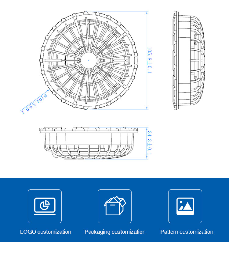 High Speed Jacket Cooling Fan 5000h Long Life Span Summer Air Conditioning