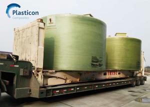 China Green FRP Storage Tank Minimal Maintenance Fiberglass Reinforced Polyester Tank on sale