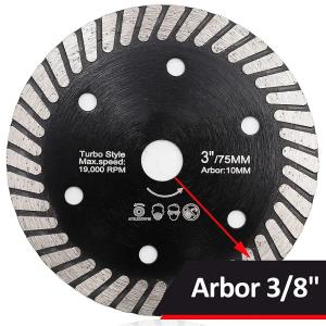Wholesale Hot Press Sintered 75mm Diamond Saw Blade Super Thin Turbo Cutting Granite from china suppliers