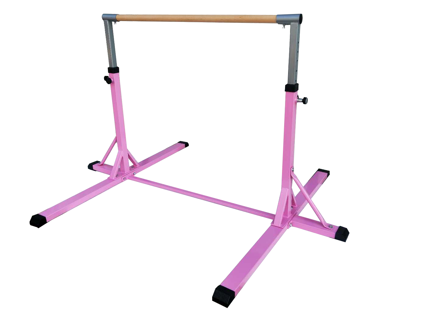 Customized Logo Availabled Ash Wood and Iron Gymnastics Kids Horizontal Bar for Home