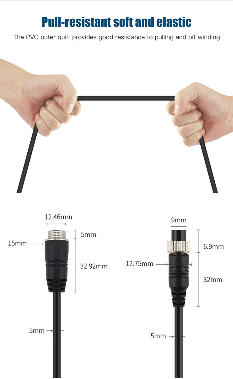 Wearproof Puer Copper Vehicle Aviation Cable Wire OD4.5mm PVC Quilt