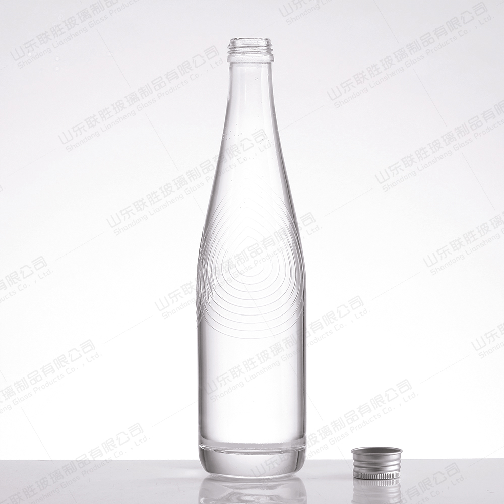 Custom Burgundy Shape 750ml Flint Glass Bottle For Beverage Screen Printing