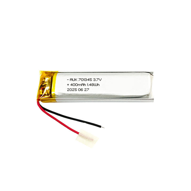 AUKPOWER 701345 3.7V 400mAh 1.48Wh Polymer Lipo Battery for Digital Smart Speakers Bluetooth Earphones and Facial Cleansing Devices