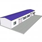 Wind Resistant Prefab Steel Structure , Prefabricated Industrial Shed Warehouse