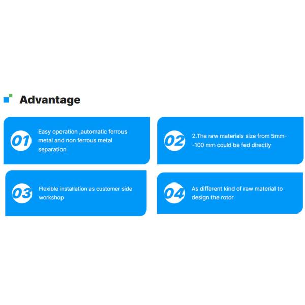 20T/H Eddy Current Separator Aluminium Eddy Current Non Ferrous Separator