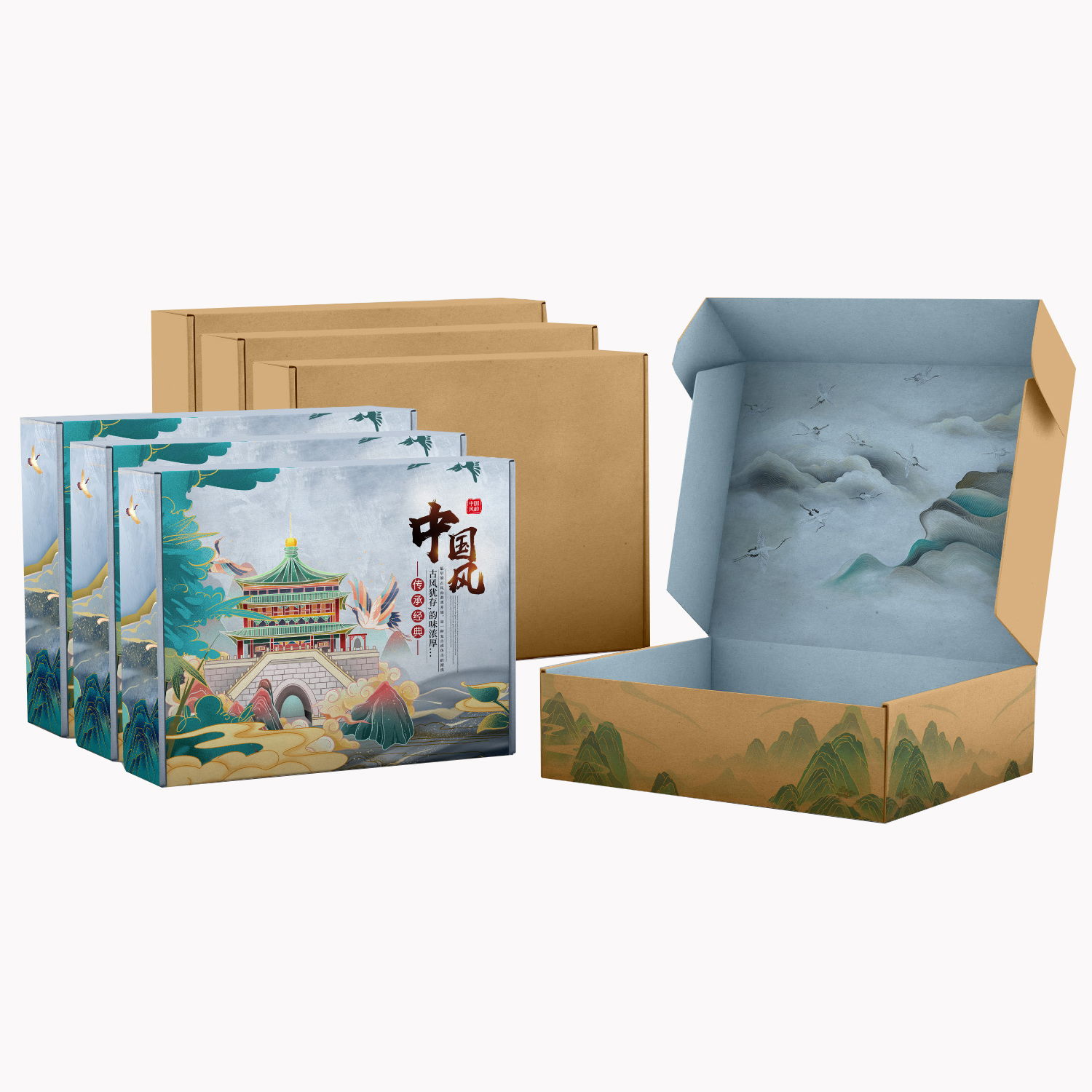300g CCNB Flute Custom Size Hats Hair Accessory Mailing Packaging Boxes for Shipping