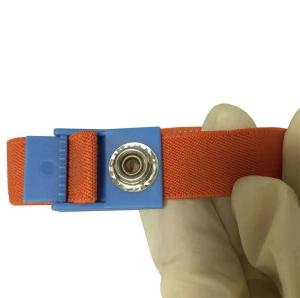 Wholesale ISO / SGS Elastic Anti Static Wrist Band Esd Wristband Adjustable 4MM Snap from china suppliers