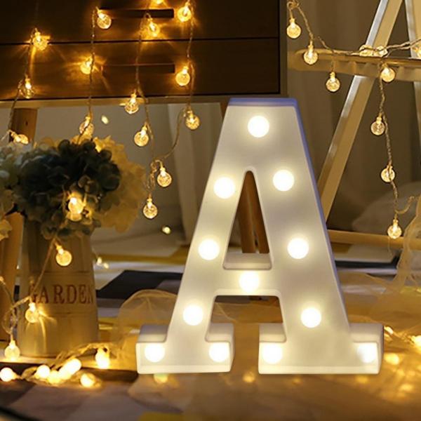 Light Up Letters Warm White LED Letter Light Up Alphabet Letter Lights for Festival Decorative Letter Party