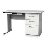 3 Drawers 1 Keyboard Holder Powder Coated Steel Executive Desk