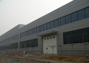 Wholesale Grey Steel Frame Building Construction , 2 Stories Pre Built Workshop from china suppliers