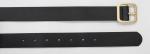 Square Gold Satin Buckle Ladies Thin Belts , Classic PU Ladies Belts For Jeans