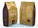 Side Sealed Square Flat Box Bottom Coffee Packaging Bags,Side Seal Gusset Food
