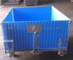 4 Side Bottom Plastic Board Steel Containers For Semi - Finished Cargo