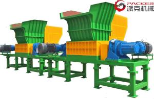 Wholesale Low Speed Double Shaft Shredder Overload Automatic Recerse 30kW*2 Motor from china suppliers
