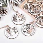 Wooden decorative pendants for Christmas family atmosphere