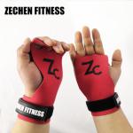 WOD Crossfit Hand Grips 3hole Red Suede Microfiber Leather For Pull Ups Muscle
