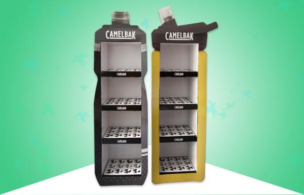 Bottle - Shape Free Standing Display Units Cardboard 4 Shelf Easy Assembly