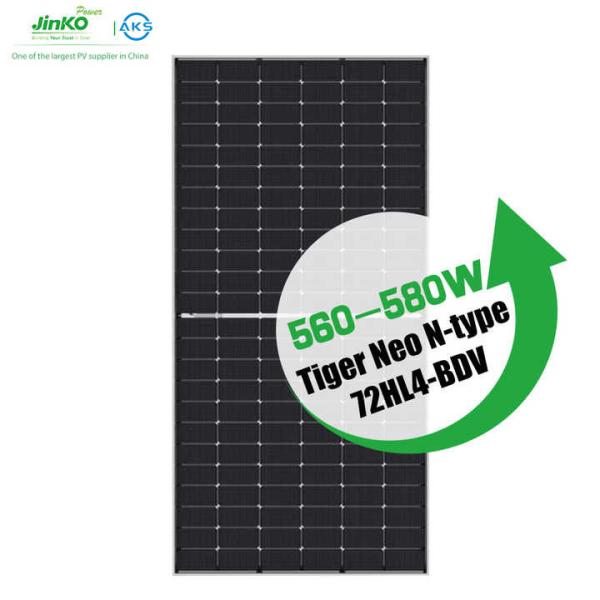 Jinko Bifacial Solar Panels 560W 565W 570W 575W 580W N Type Solar Cell Hjt