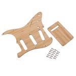 Bamboo Electric Guitar Pickguard SSS 11 Holes with Back Plate Screws for ST