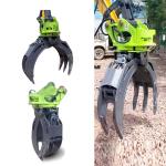 Manufacturer High Efficiency Excavator Hydraulic Steel Roc / Log Grab Hydraulic
