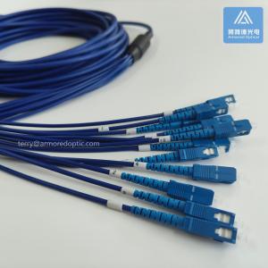 Wholesale 12 Cores SM Stainless Steel Armored Patch Cable SC-SC-20m Blue PVC 6.0mm from china suppliers
