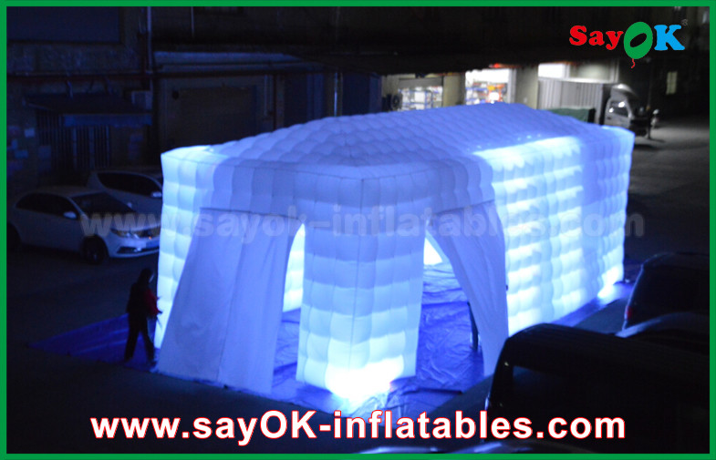 Air Inflatable Tent LED Light Inflatable Cube Tent / Full-Digital Printing Outdoor Party Tent