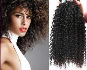 Wholesale No Shedding Fade Brazilian Curly Human Hair Extensions With Natural Hair Line from china suppliers