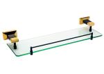 Gold Modern Glass Shelf / Wall Mount Toothbrush Holder Bathroom Accessories