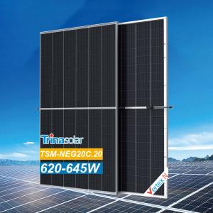 Wholesale 2172x1303x33mm Trina 620-645W Topcon Bifacial n type Solar Panel for Energy Generation from china suppliers