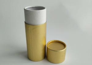 Wholesale Paper Tube Cylinder Box Packaging Brown Small Size Gold Color With Red Logo from china suppliers