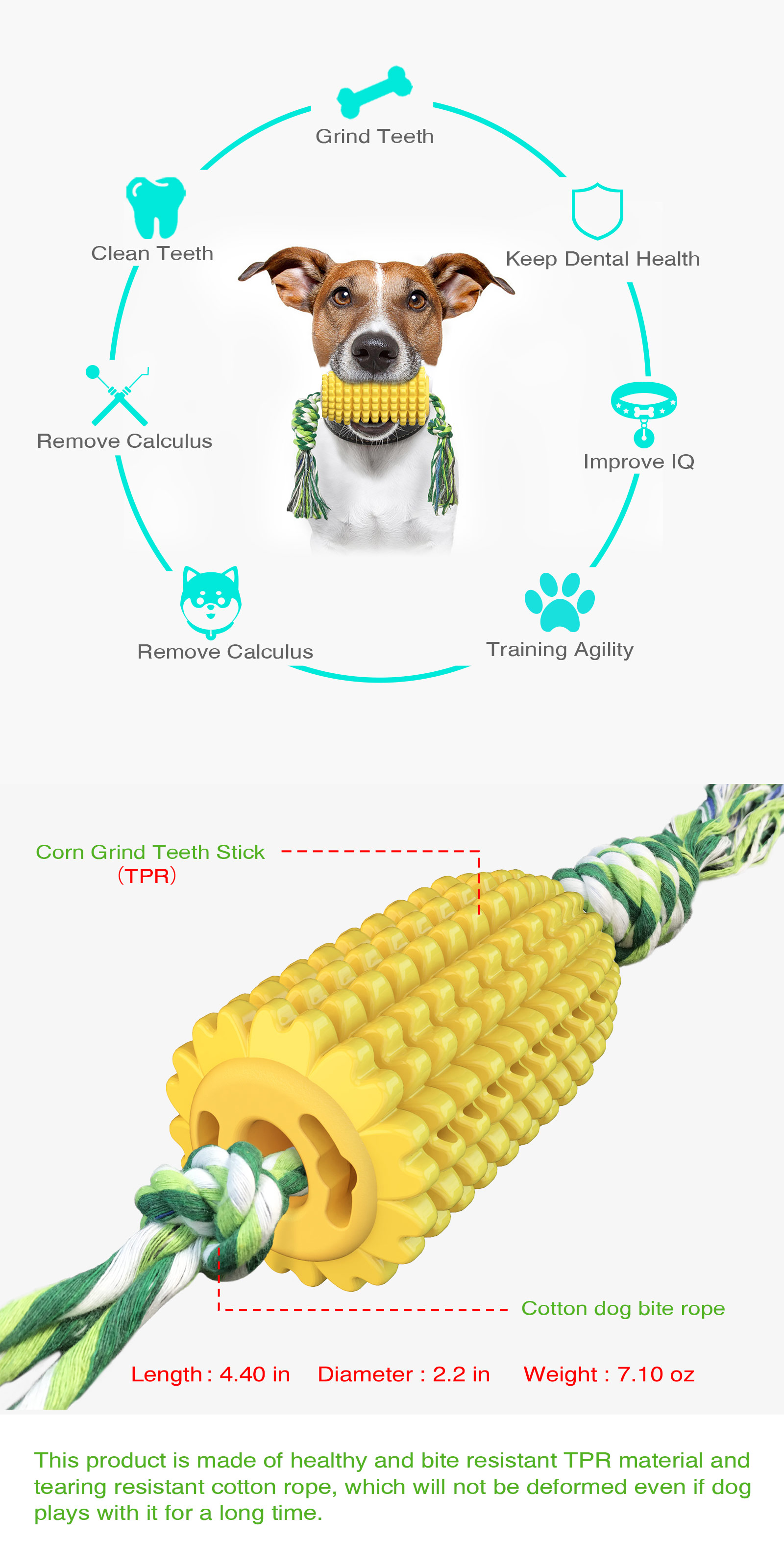 High-quality Clean Yellow Corn Molar Rod For Pet Animals With Customization