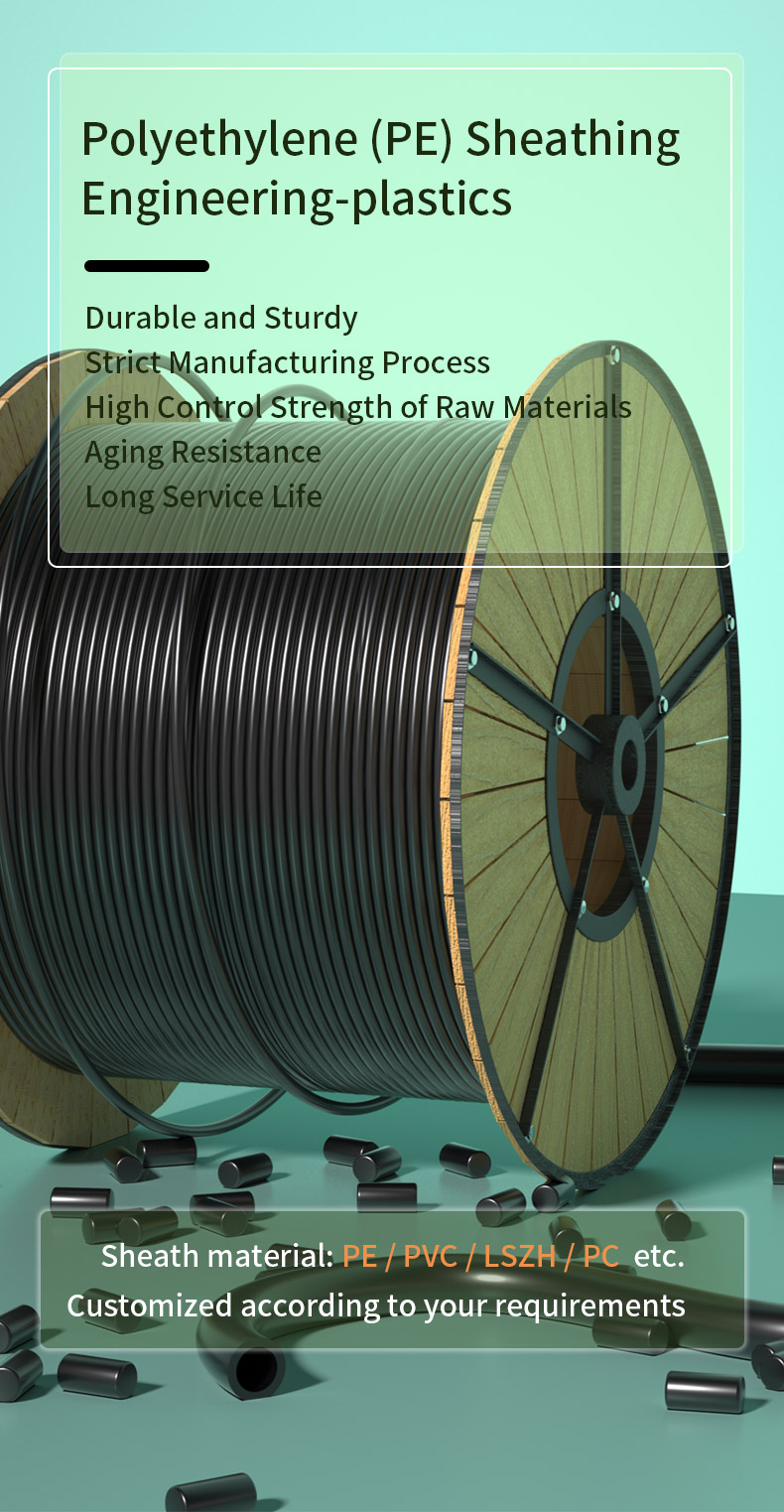 Outdoor Armored Fiber Optic Cable GYFTA53 1 2 4 Core for Long-Lasting Communication
