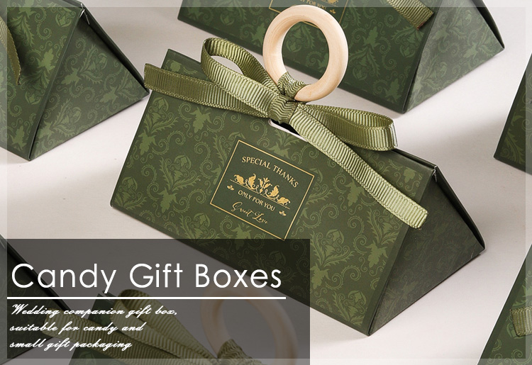 Recycled Materials Custom Triangle Wedding Candy Box Creative Chocolate Candy Paper Box