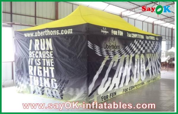 Outdoor Canopy Tent Huge Black Folding Easy Up Tent Steel Frame For Advertisemen